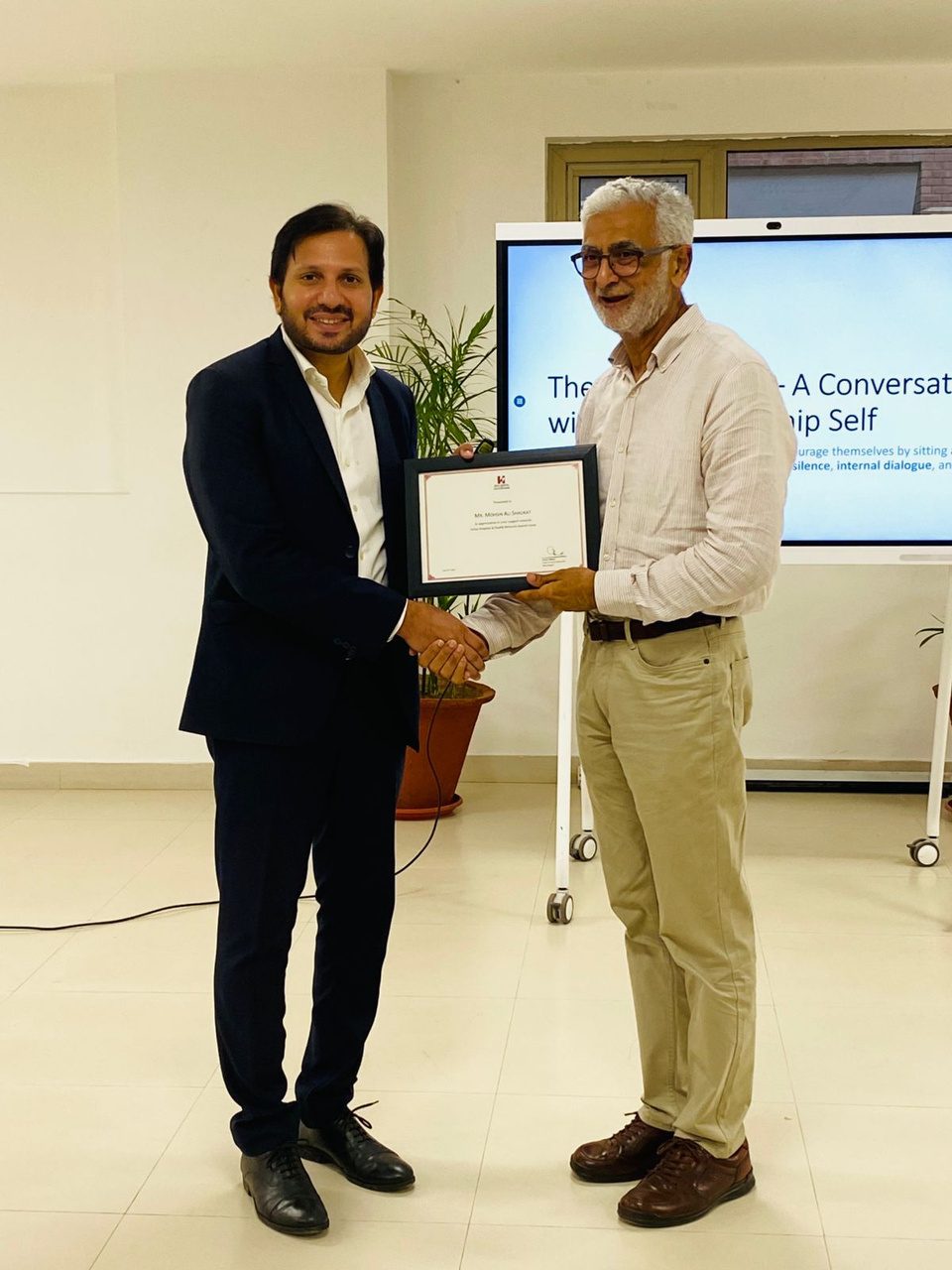 Mohsin Ali Shaukat facilitating a session at Indus Hospital, from his supplied professional profile